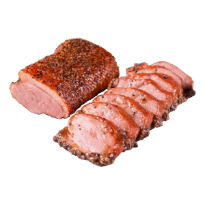 Smoked duck breast with black pepper