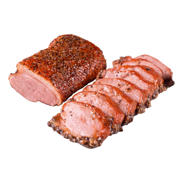 Smoked duck breast with black pepper