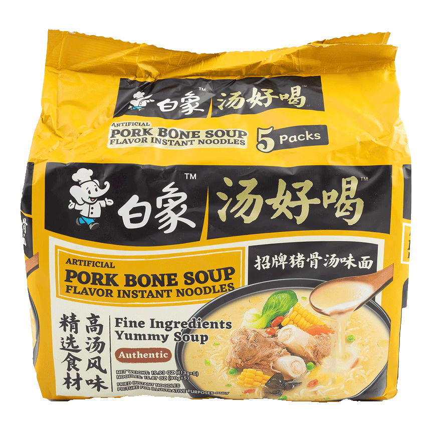 Pork bone flavor instant noodle soup