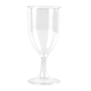 Disposable plastic wine glasses